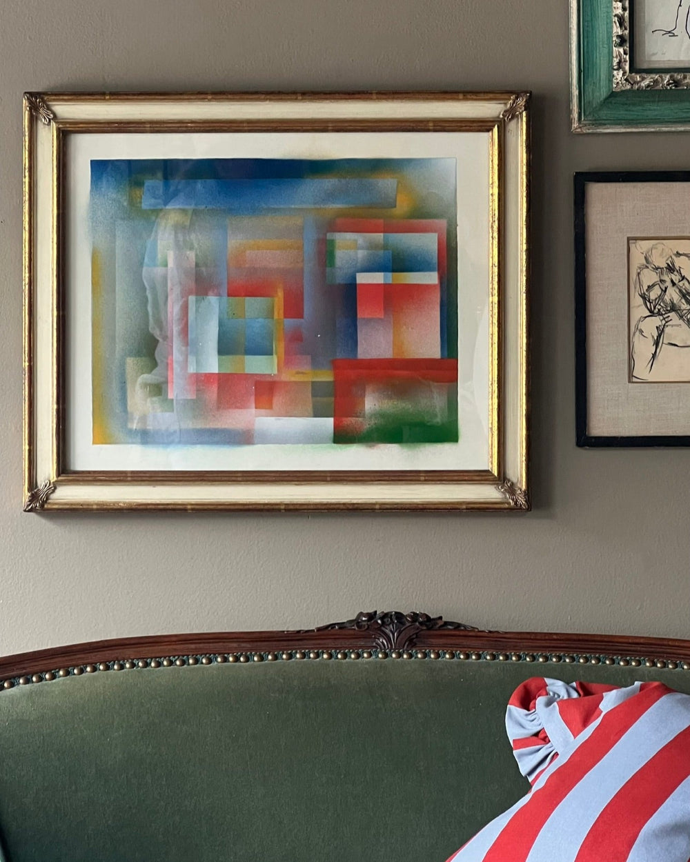 Abstract Graffiti Art in Ornate Frame
