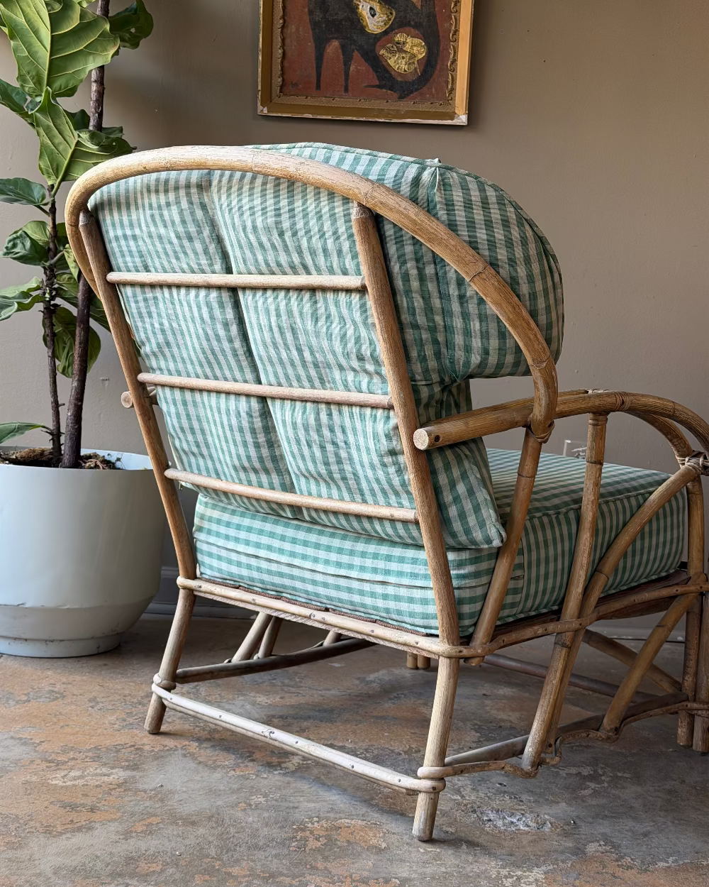Vintage Rattan 'Wingback'