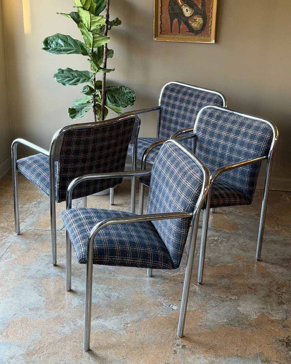 Tubular Chrome Armchairs