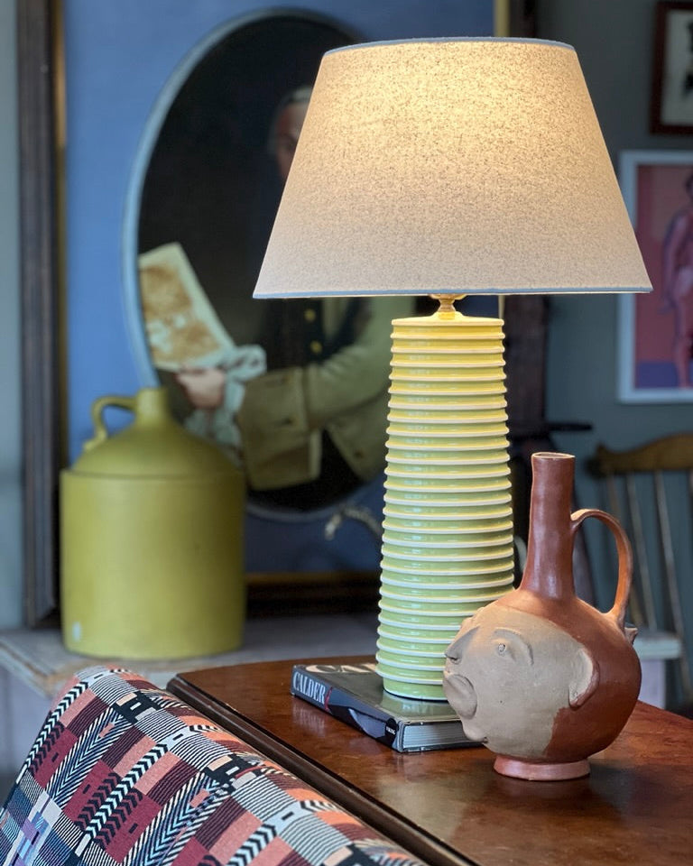 Stoneware Jug in Painted Citron