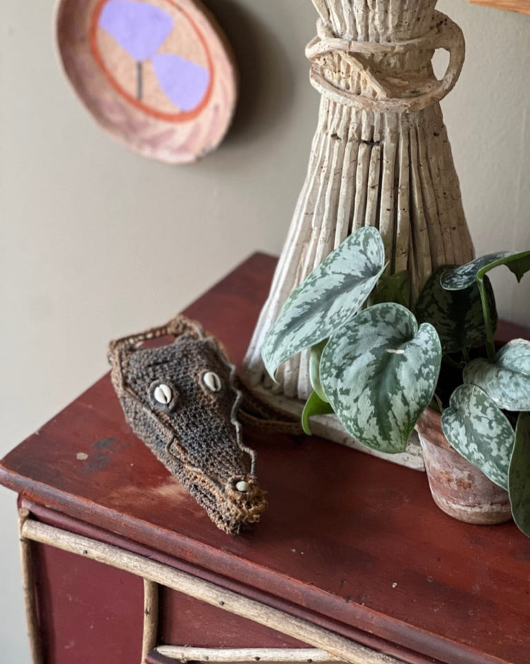 Woven Fiber Crocodile Head