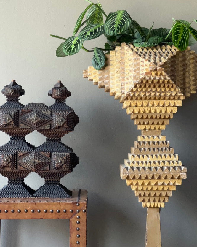 Tramp Art Plant Stand