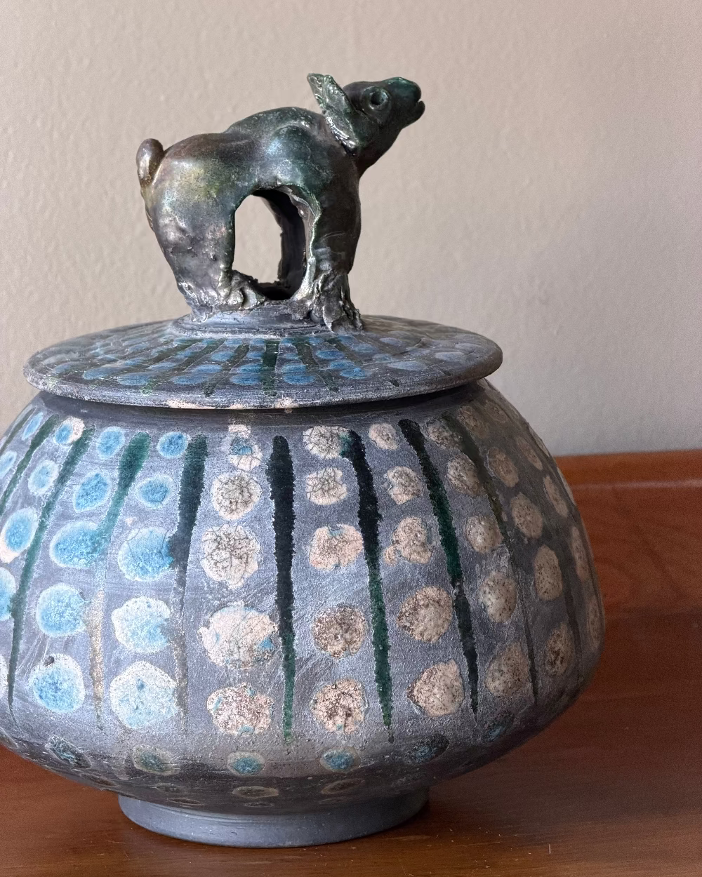 Studio Pottery Canister with Lid