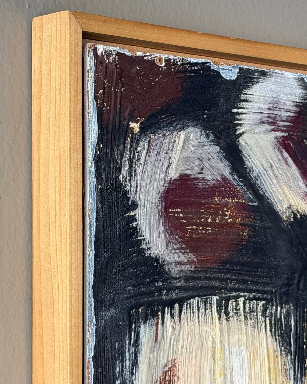 Cubist Portrait in Oxblood & Blush