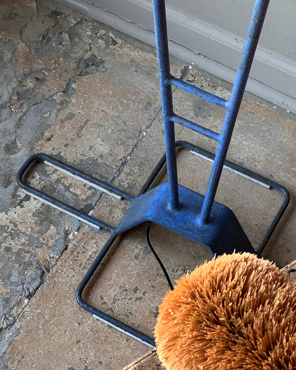 Painted Metal and Ceramic Floor Lamp