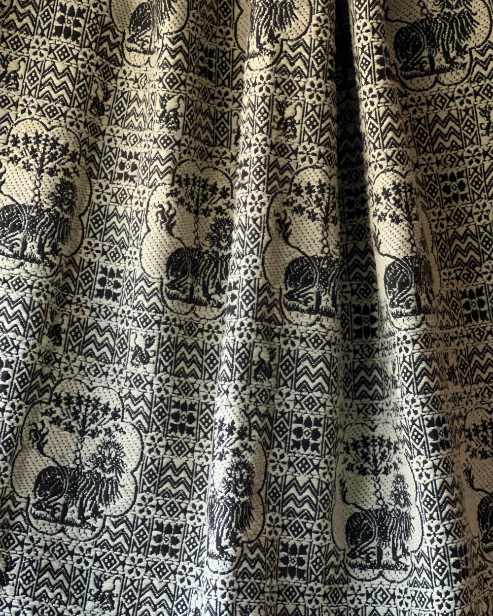 Antique Wool Jacquard Coverlet