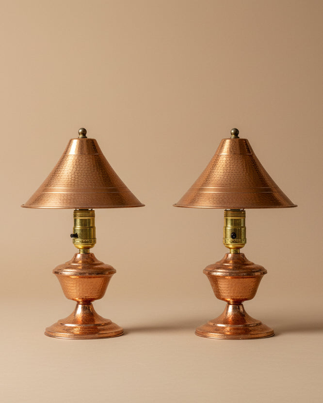 Small Copper Table Lamps