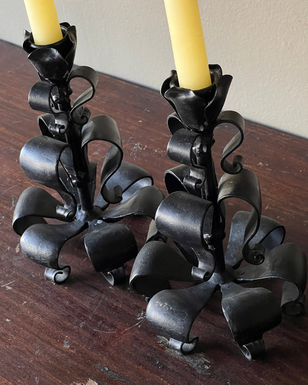 Wrought Iron Candlesticks