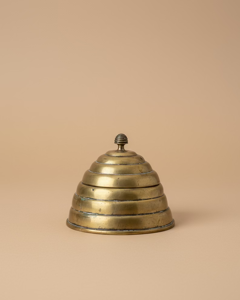 Vintage Brass Honey Pot