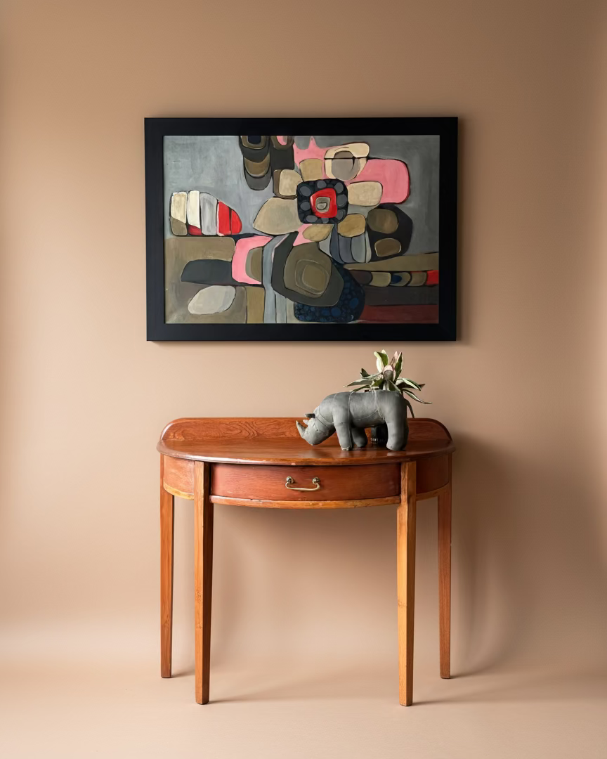 English Pine Demi Lune Console