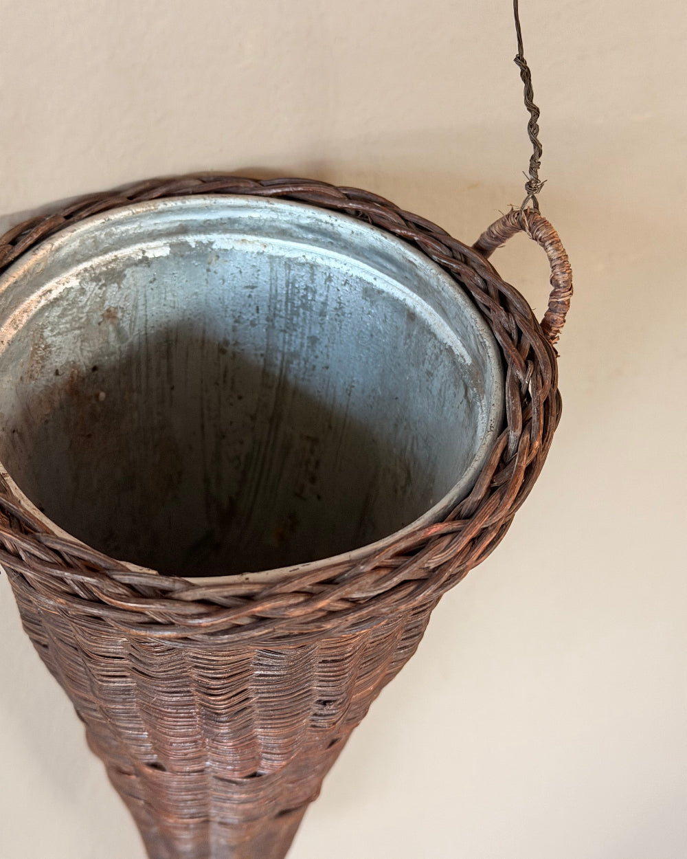 Woven Willow Hanging Planter