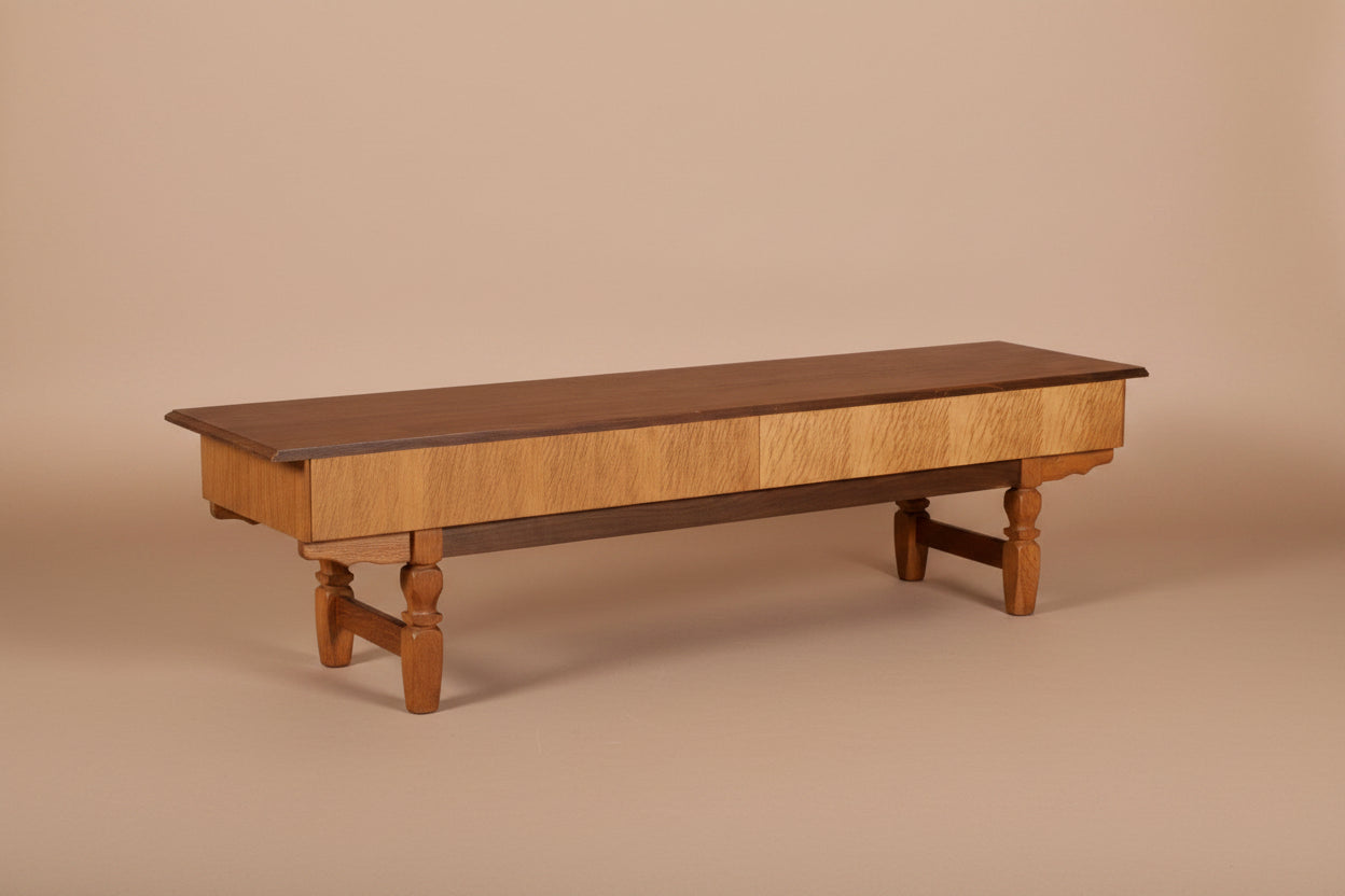 Danish Oak Bench / Coffee Table