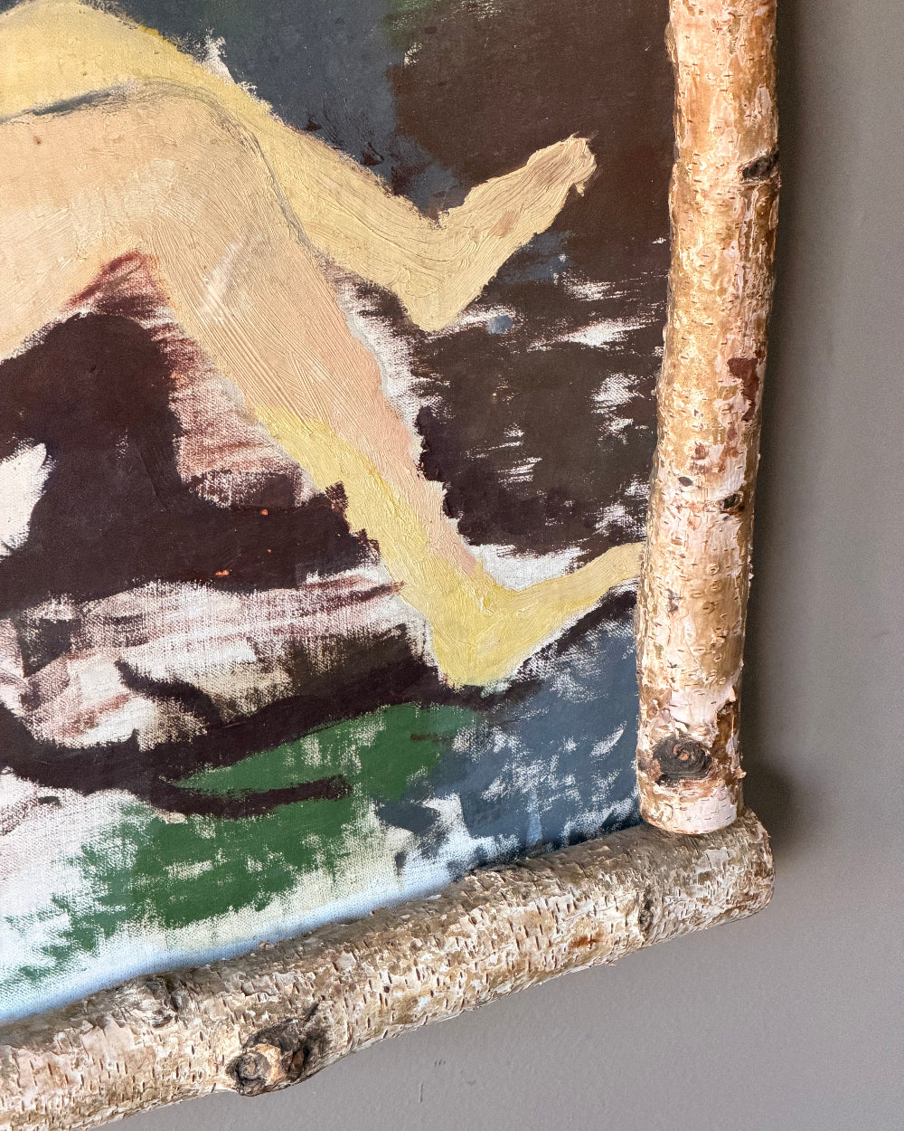 Adirondack Style Framed Painting