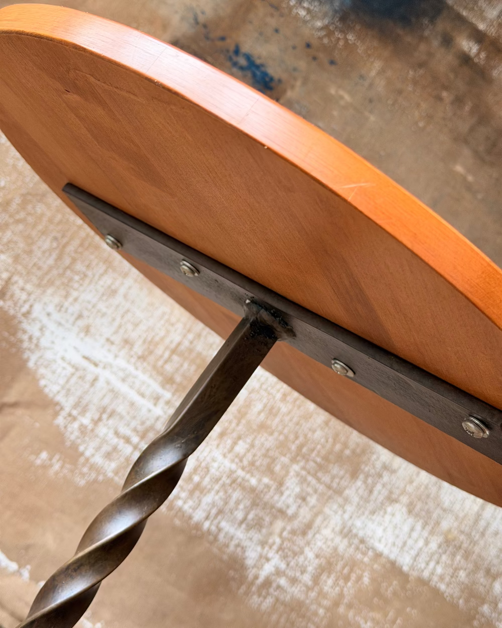Twisted Iron Side Table