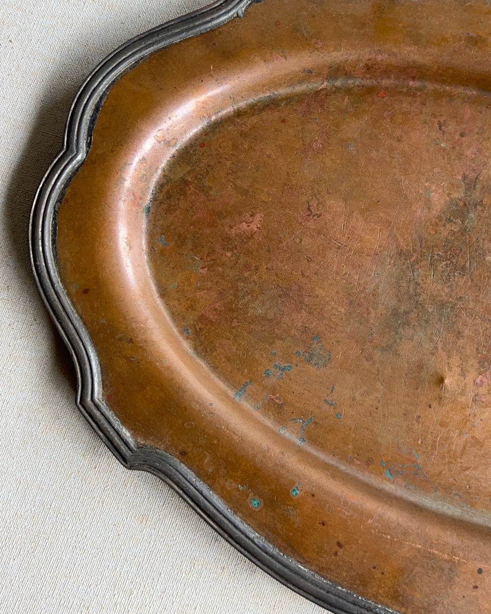 YOU MAY | Heavy Scalloped Copper Tray