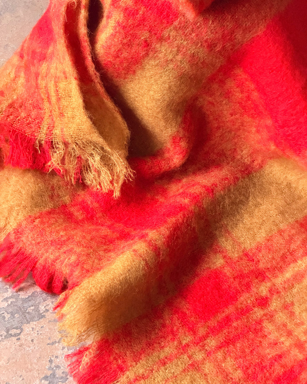 Vintage Mohair Throw Blanket
