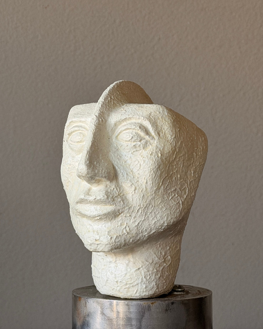 Modernist Bust on Steel