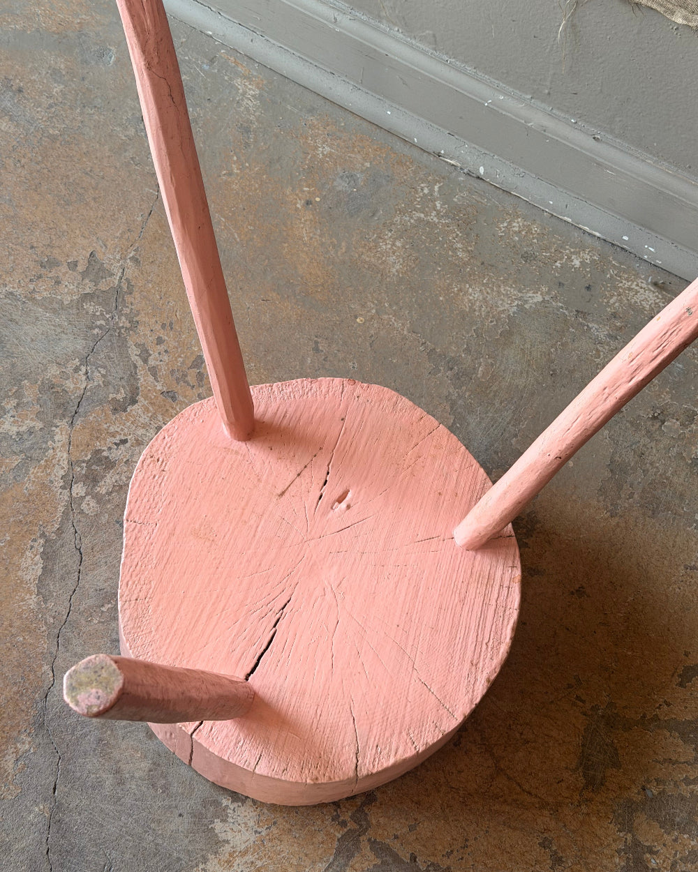 Three Legged Stool in Pink
