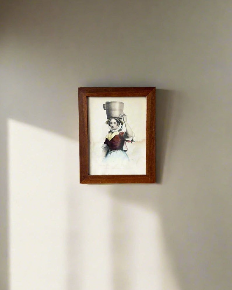 Framed Illustration of Working Woman