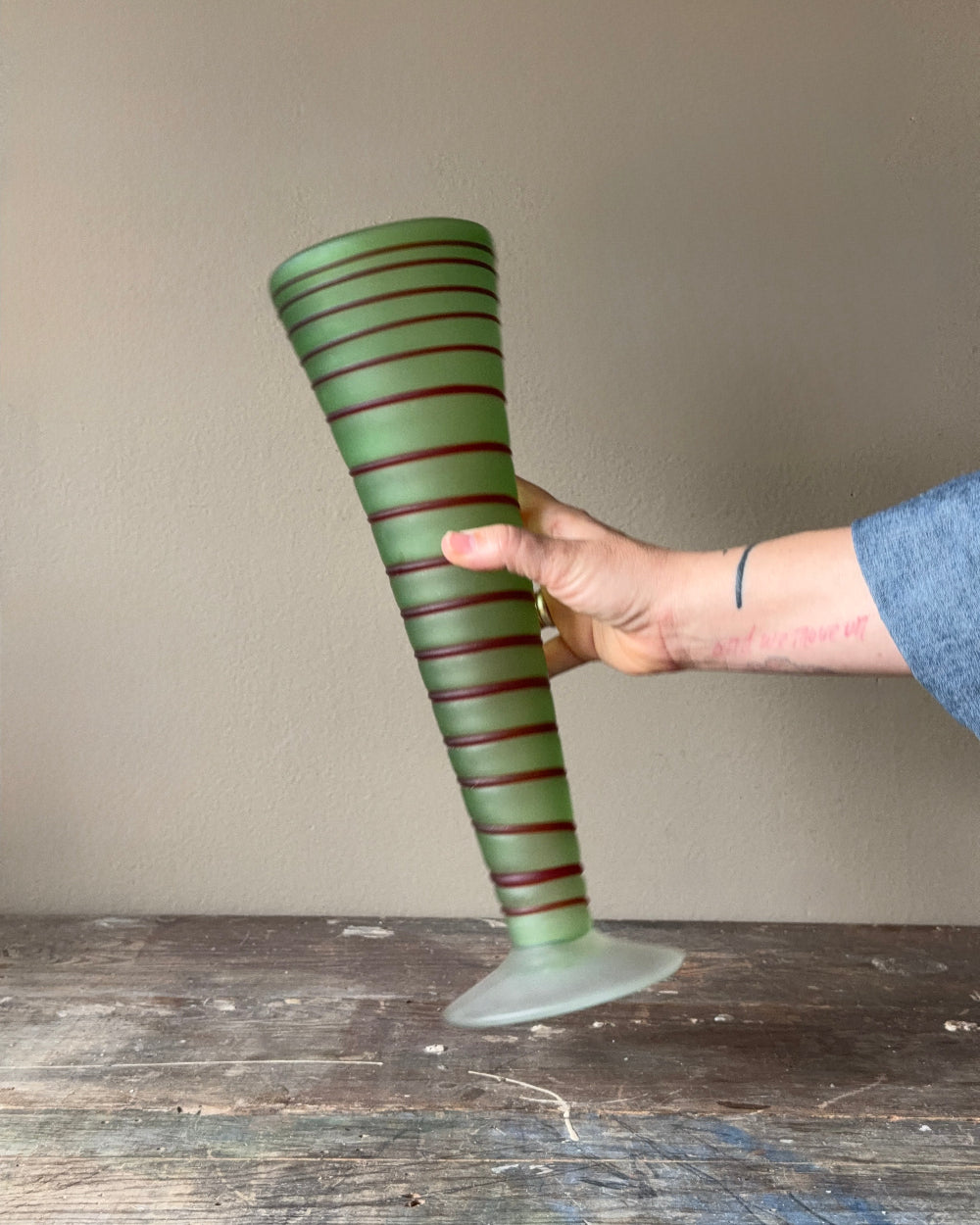 Swirled Art Glass Vessel
