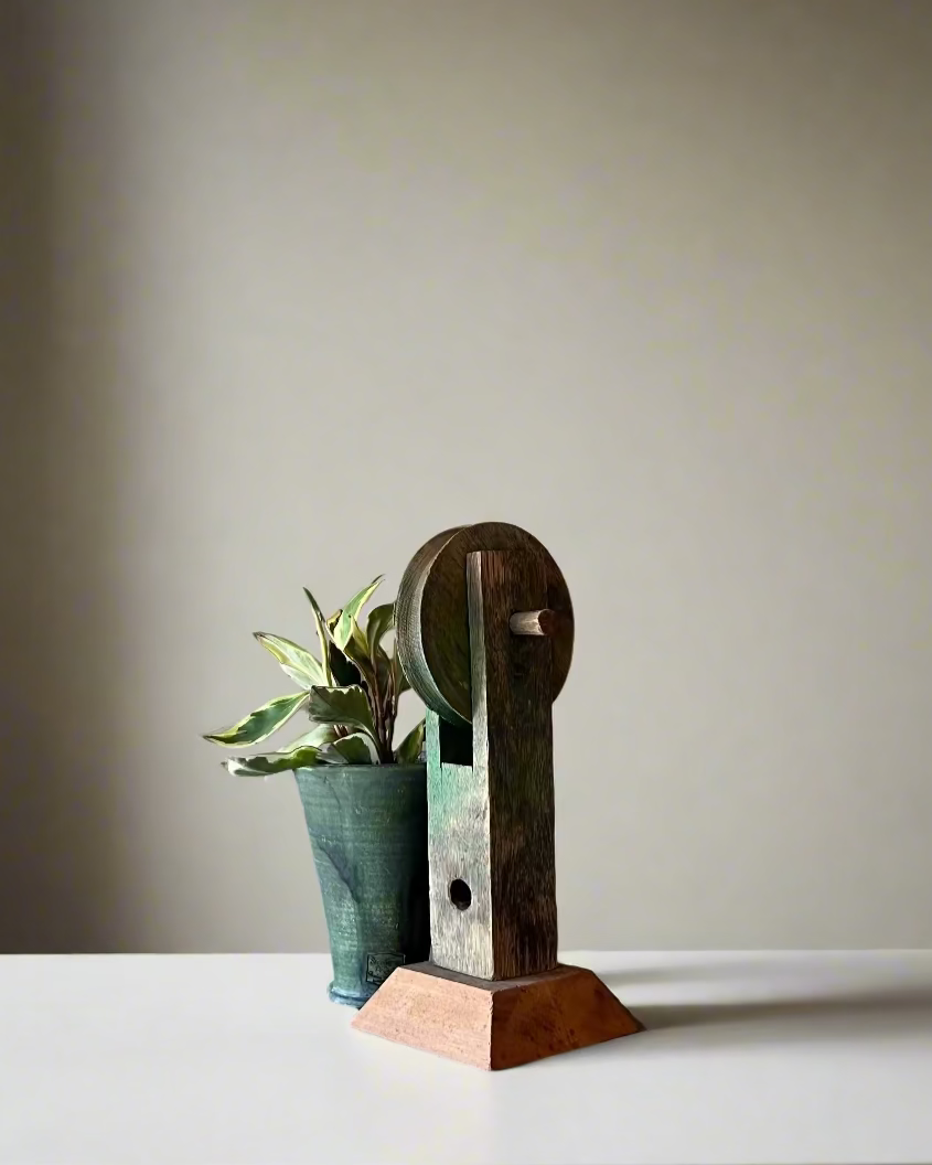 Antique Pulley Sculpture