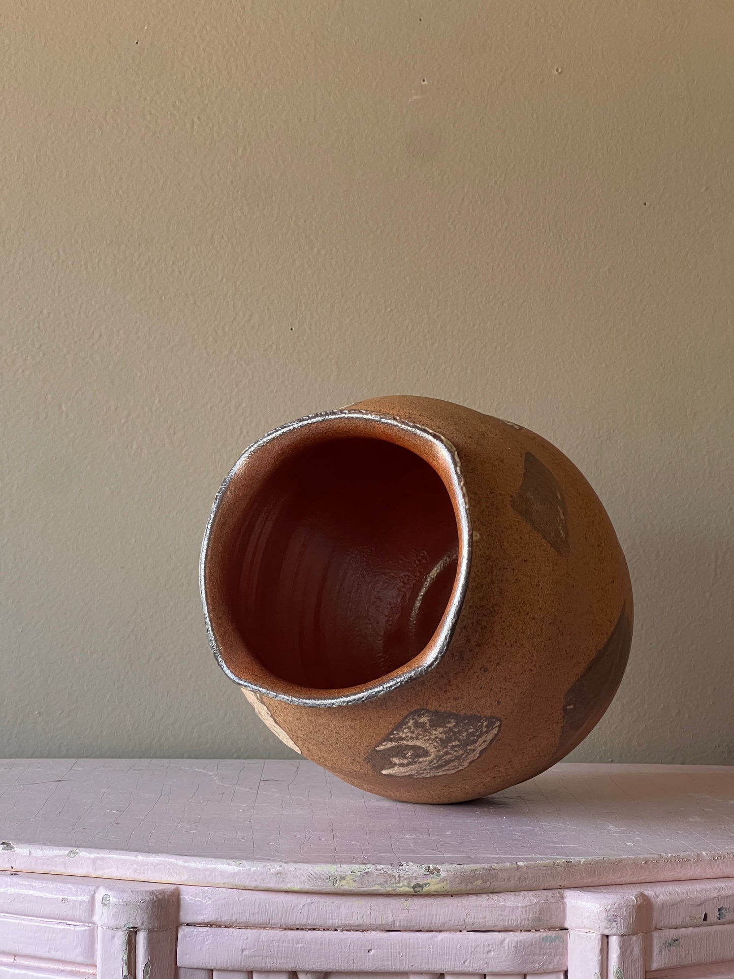 Bulbous Studio Pottery Vessel