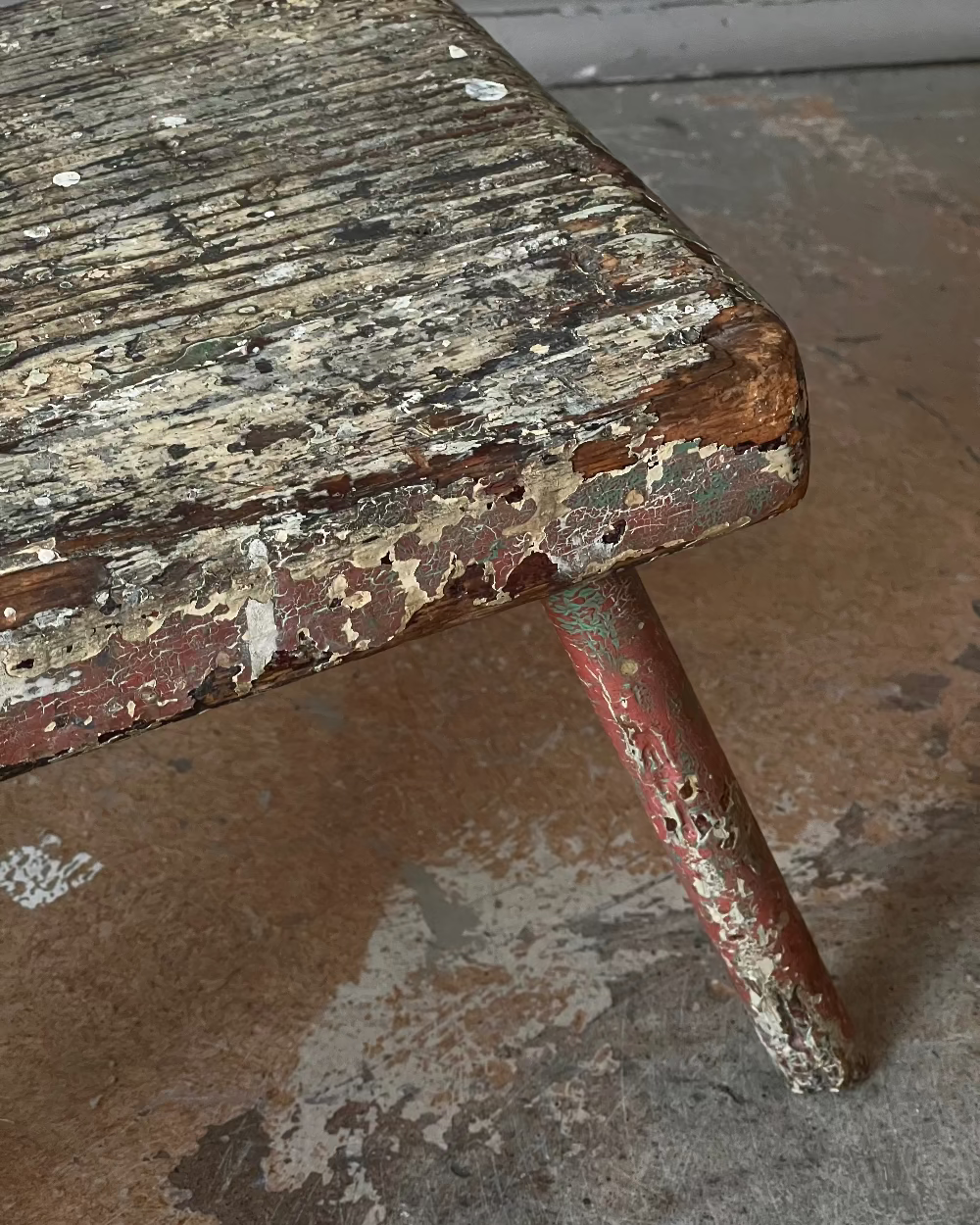 Primitive Pink Stool