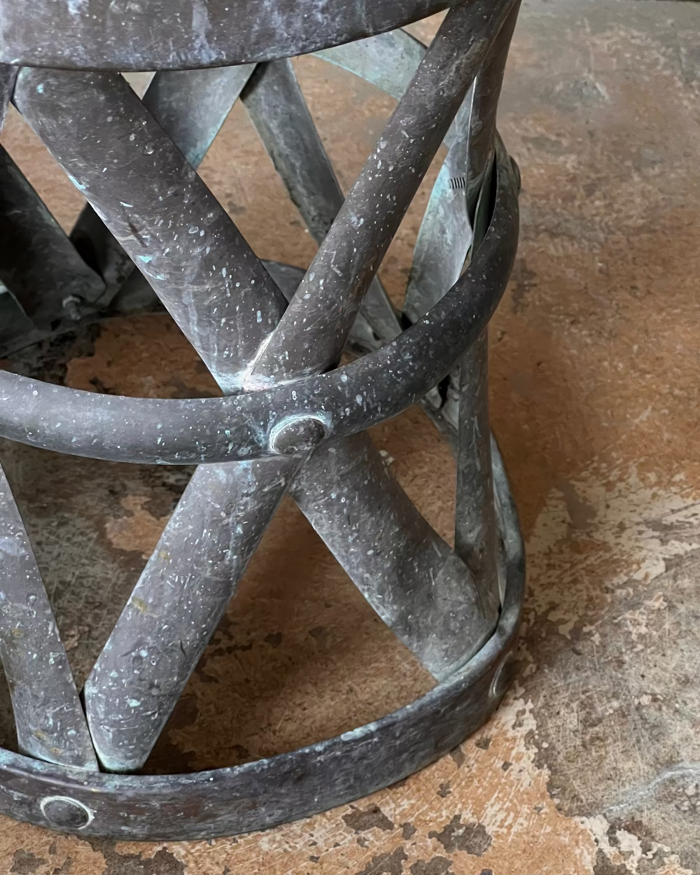 Patinated Copper Stool