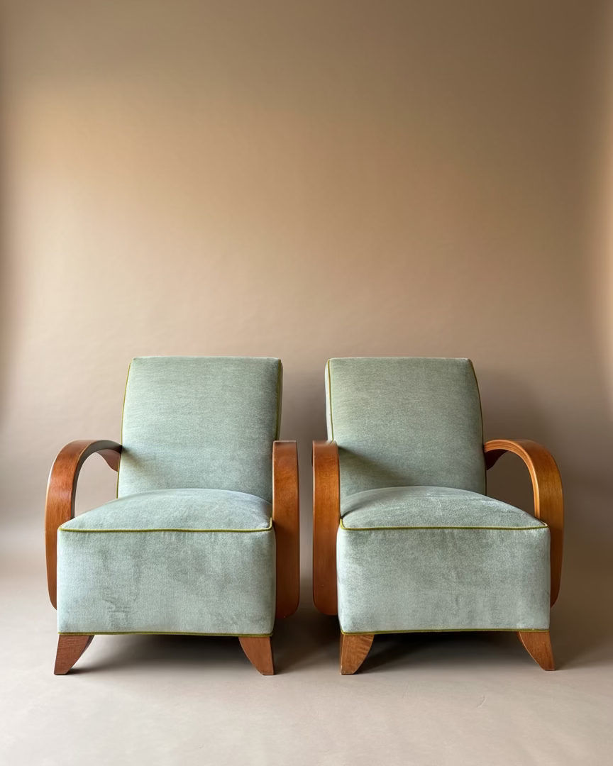 Art Deco Bentwood Club Chairs