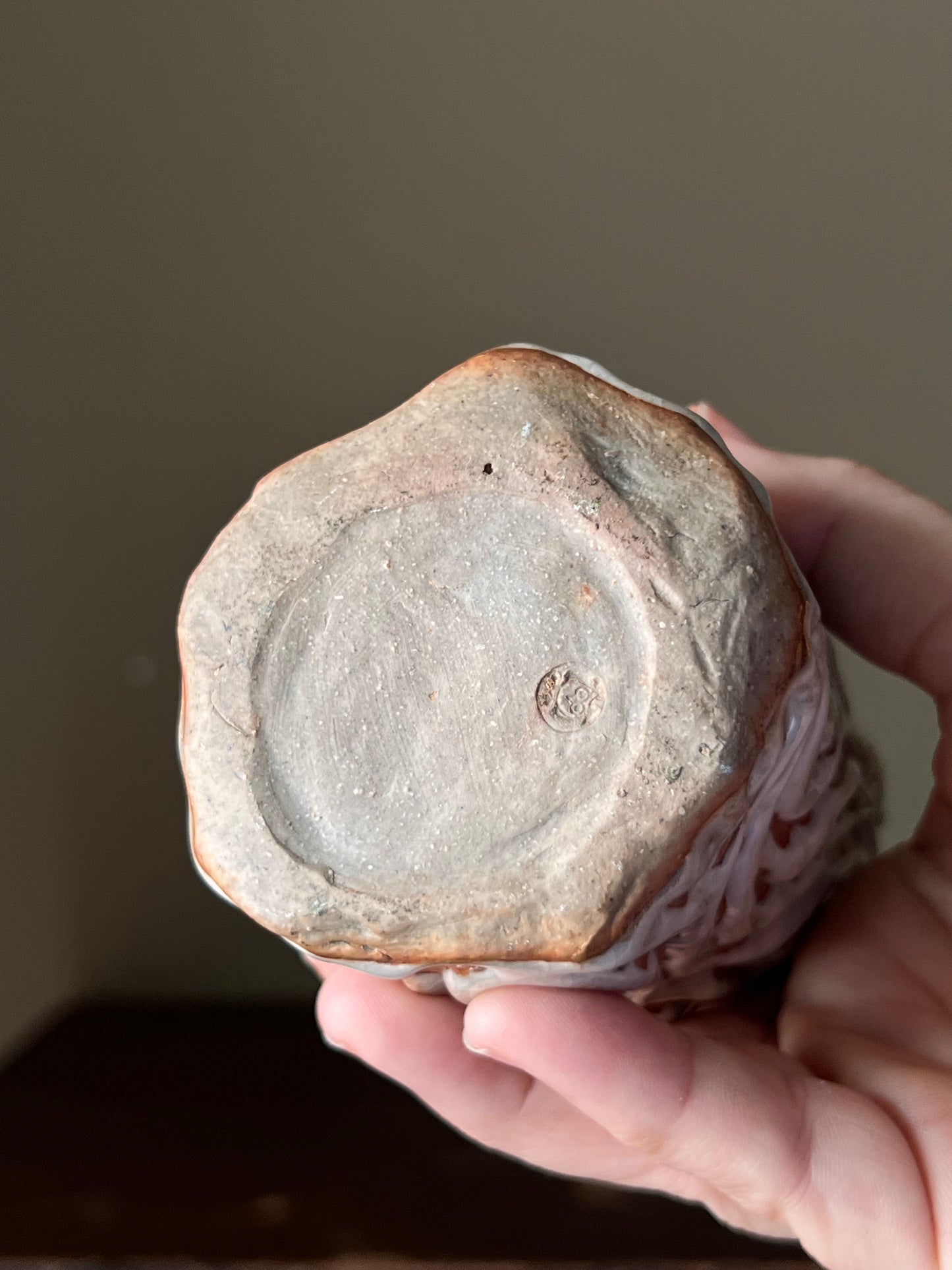 Small Faux Bois Ceramic Vase