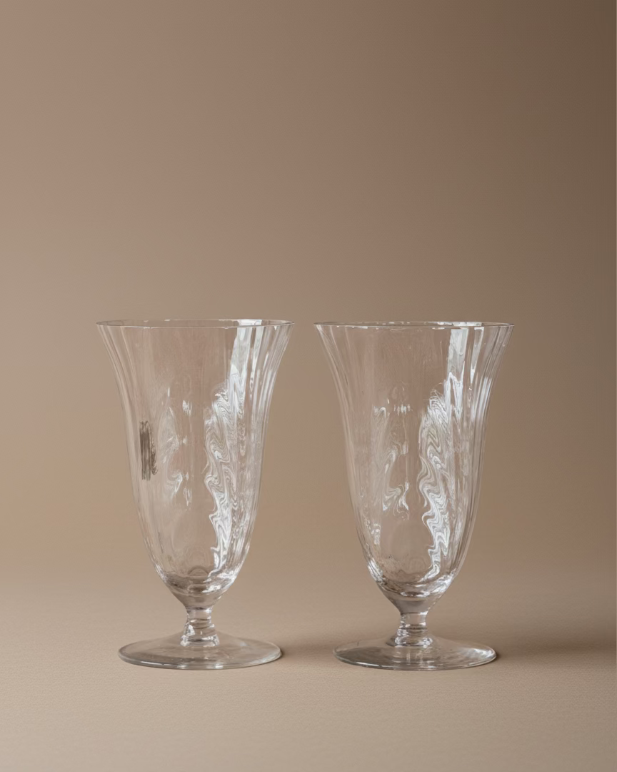 Set/6 Wavy Water Goblets