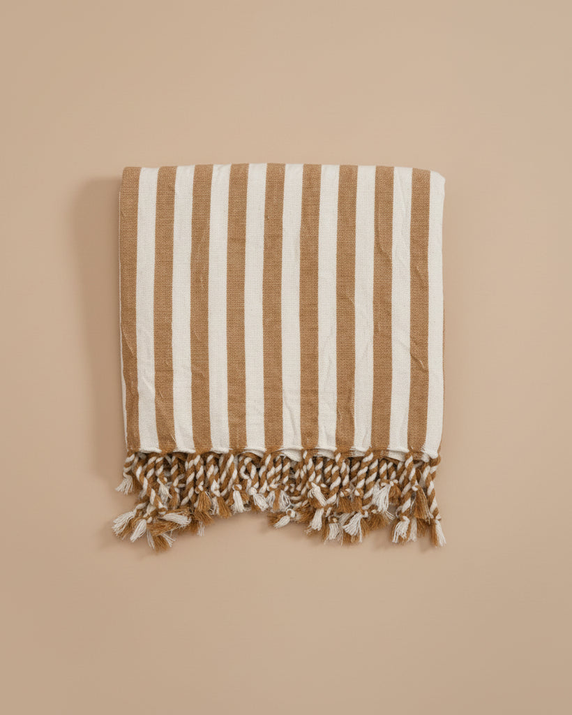 Striped Turkish Bath Towel | Ochre