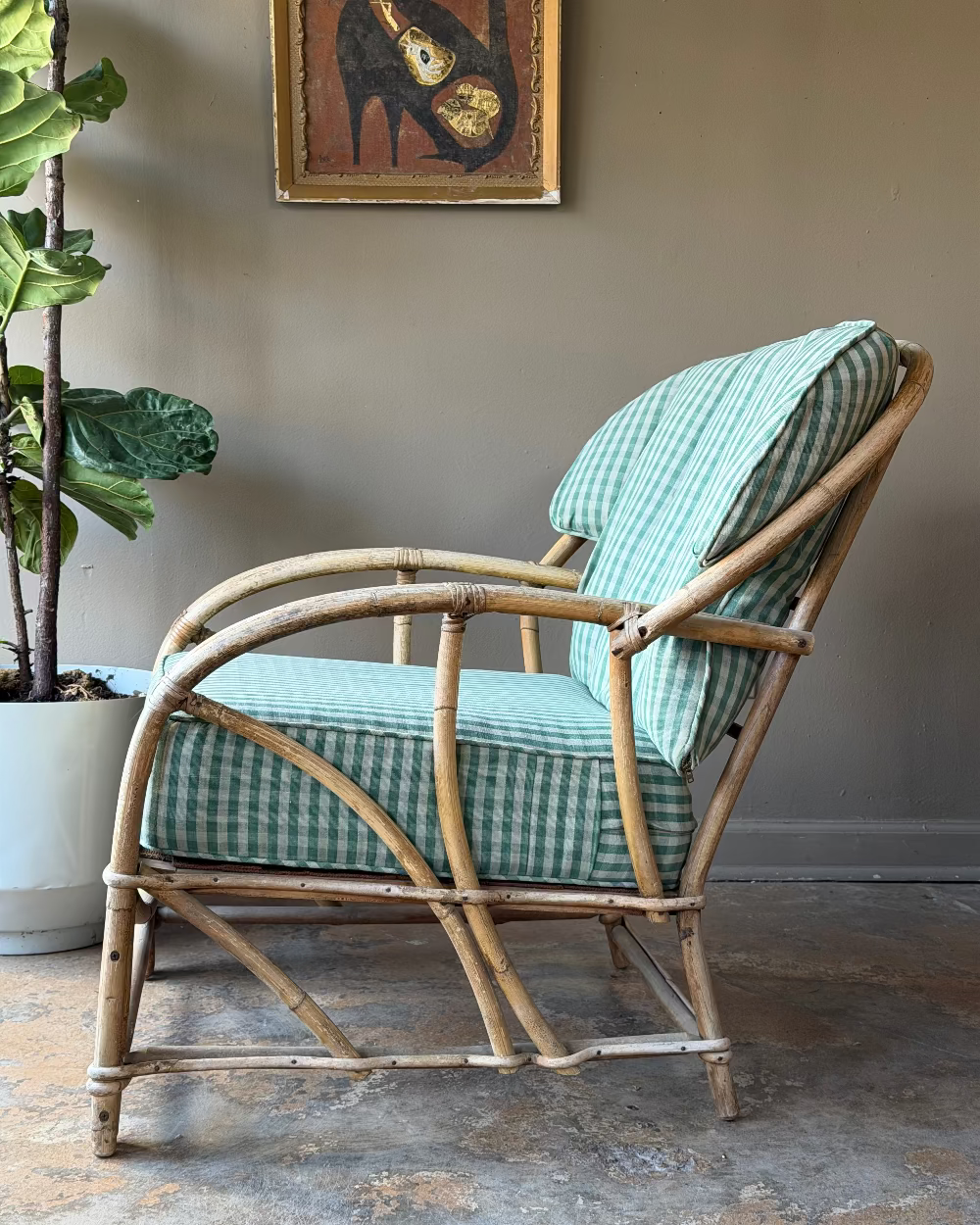 Vintage Rattan 'Wingback'