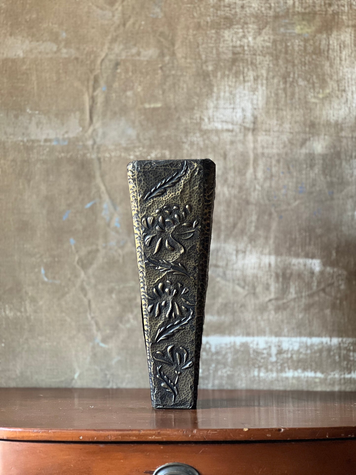 Pressed Brass Decorative Vase