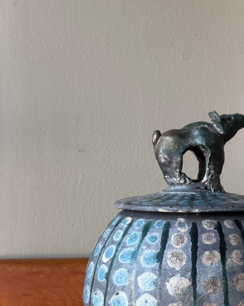 Studio Pottery Canister with Lid