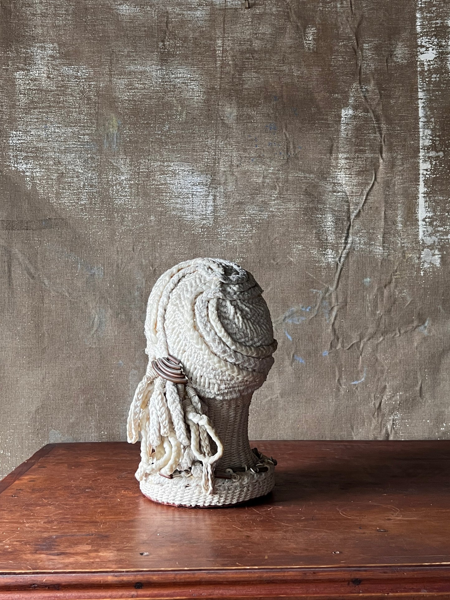 Woven Female Head Sculpture