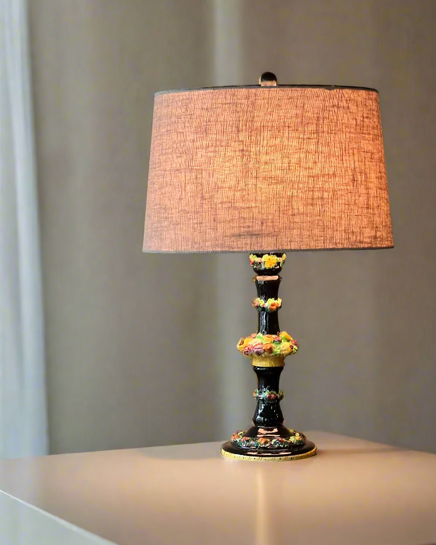 Italian Floral Motif Lamp