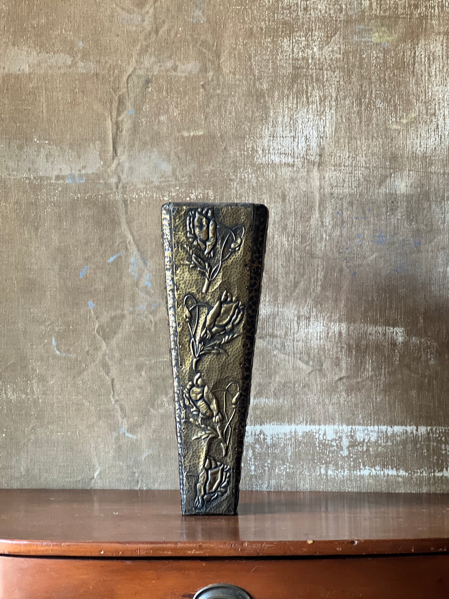 Pressed Brass Decorative Vase