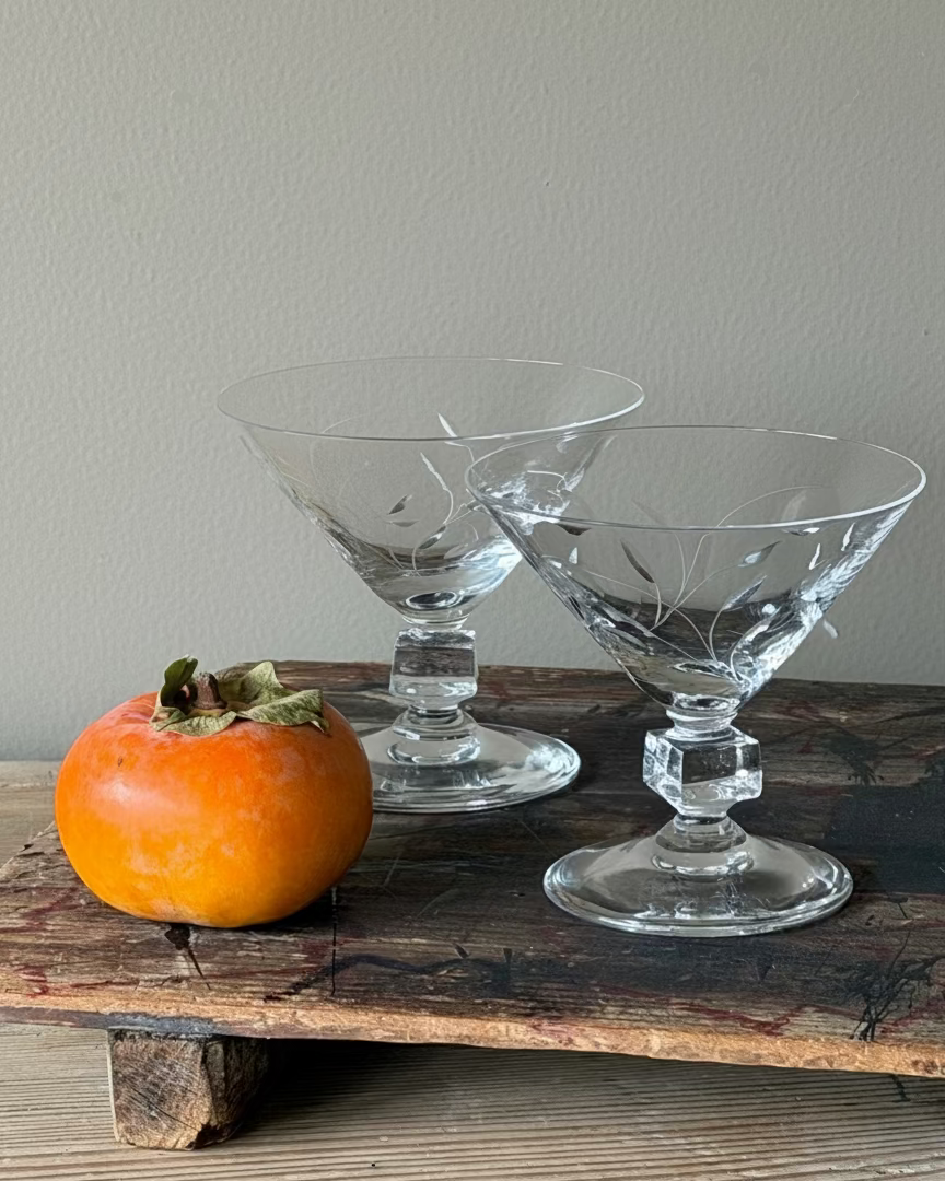 Set/8 Crystal Martini Glasses