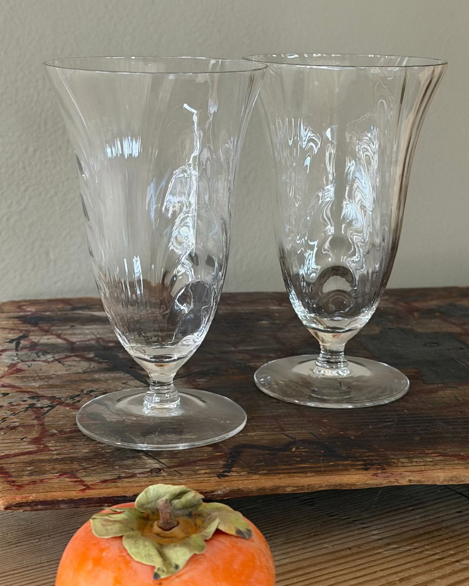 Set/6 Wavy Water Goblets