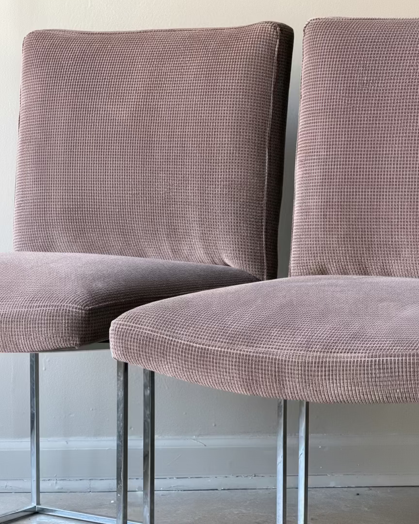 Postmodern Chrome Dining Chairs