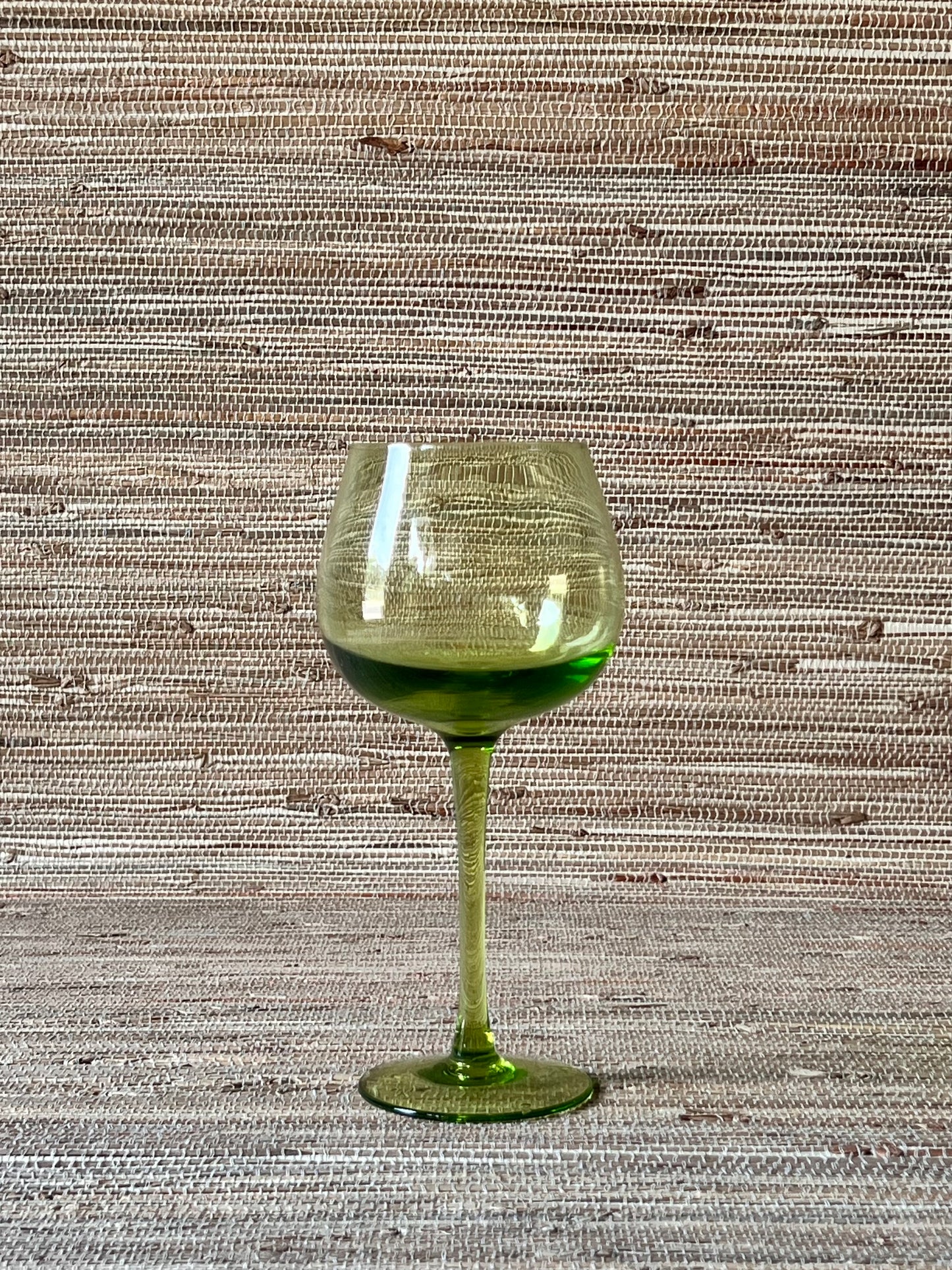 Set of Lime Glass Goblets