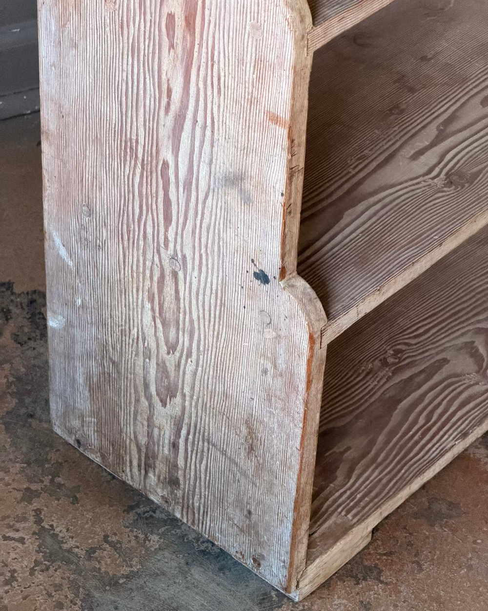Cerused Oak Stair Step Shelf