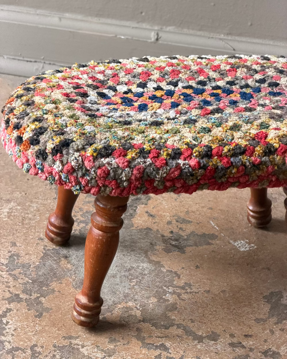 Small Rag Rug Stool