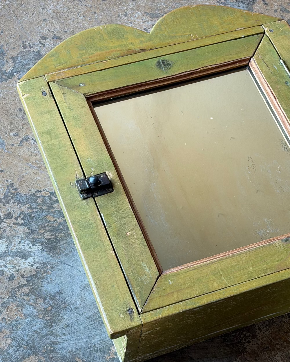 Yellow Mirrored Wall Cabinet