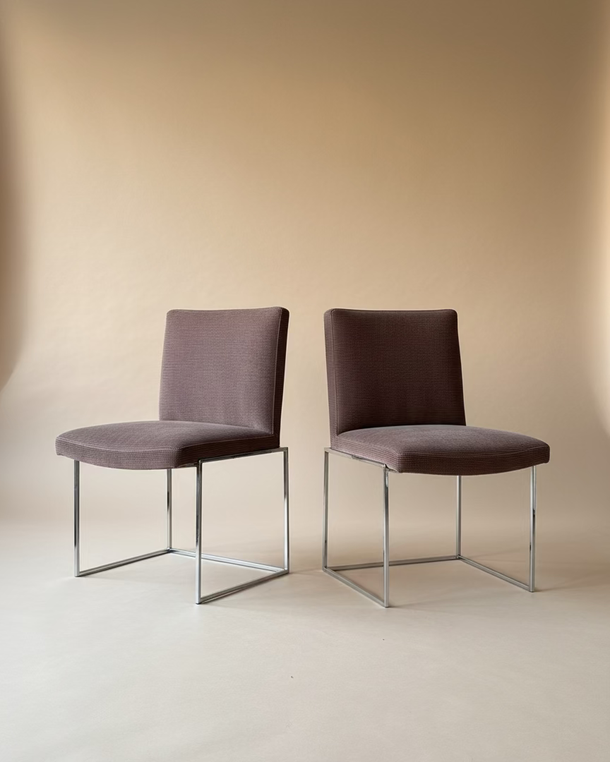 Postmodern Chrome Dining Chairs