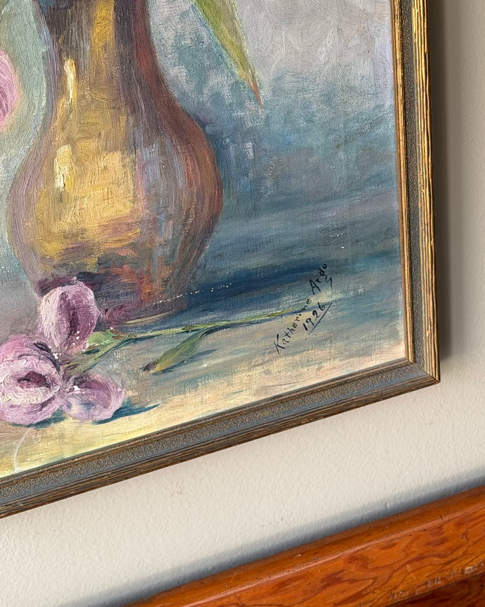 Framed Still Life with Irises