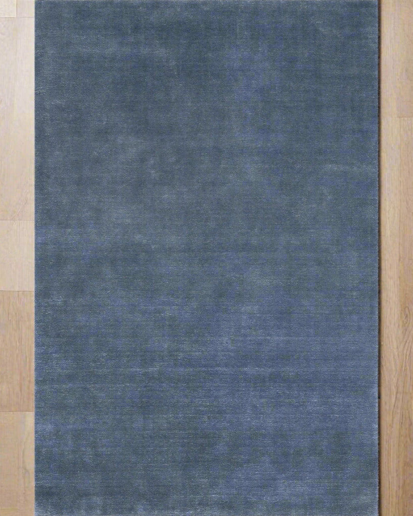 Speckled Wool Rug in Denim