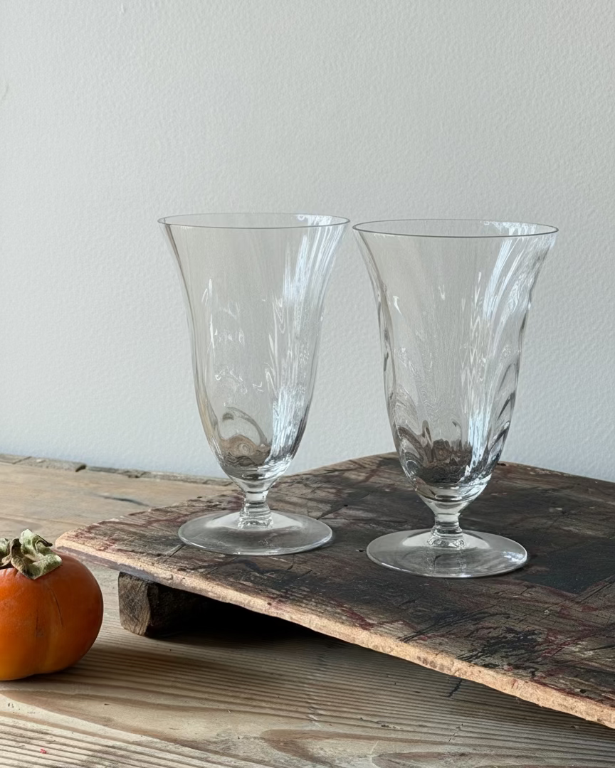 Set/6 Wavy Water Goblets