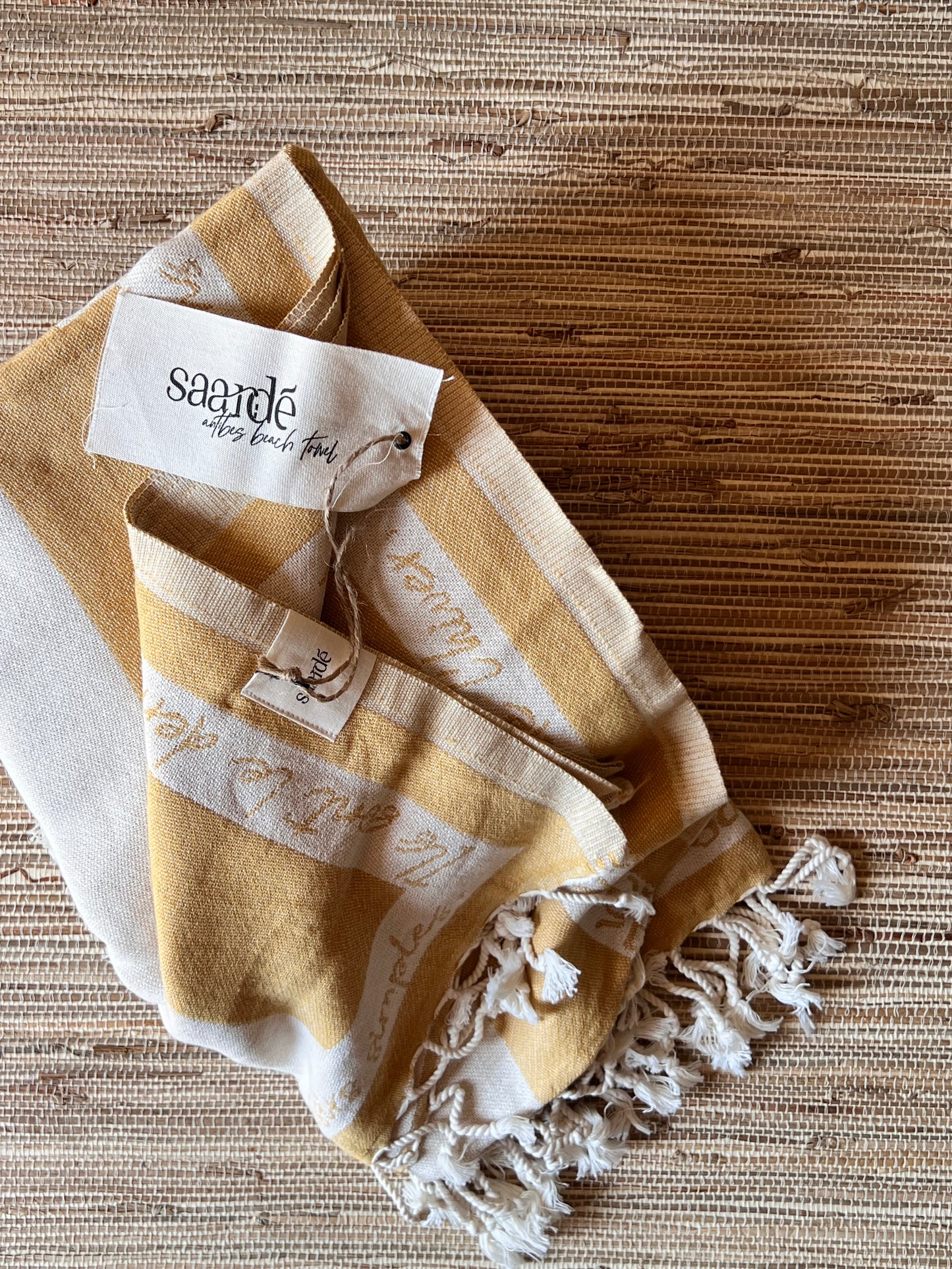 Antibes Turkish Beach Towel - Honey